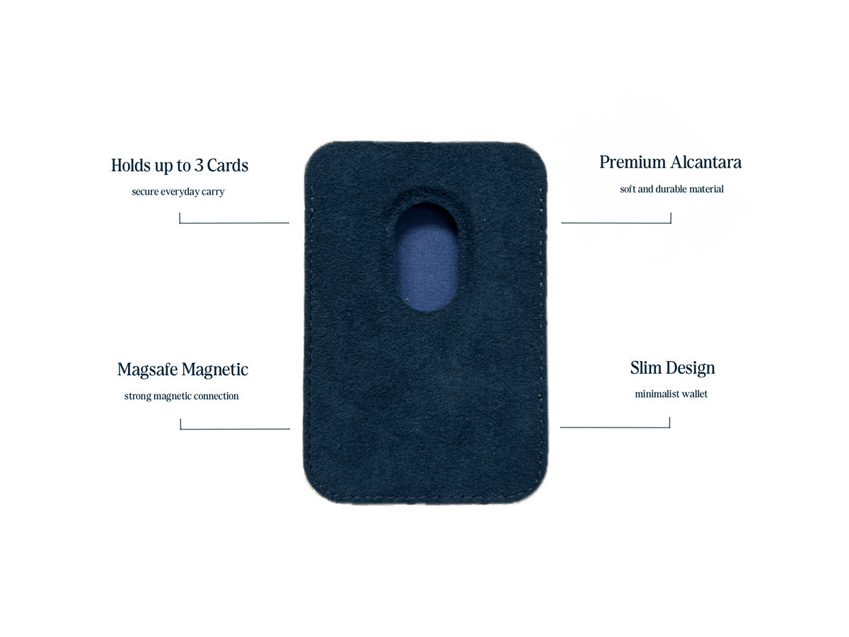 Alcantara Wallet Ocean Blue